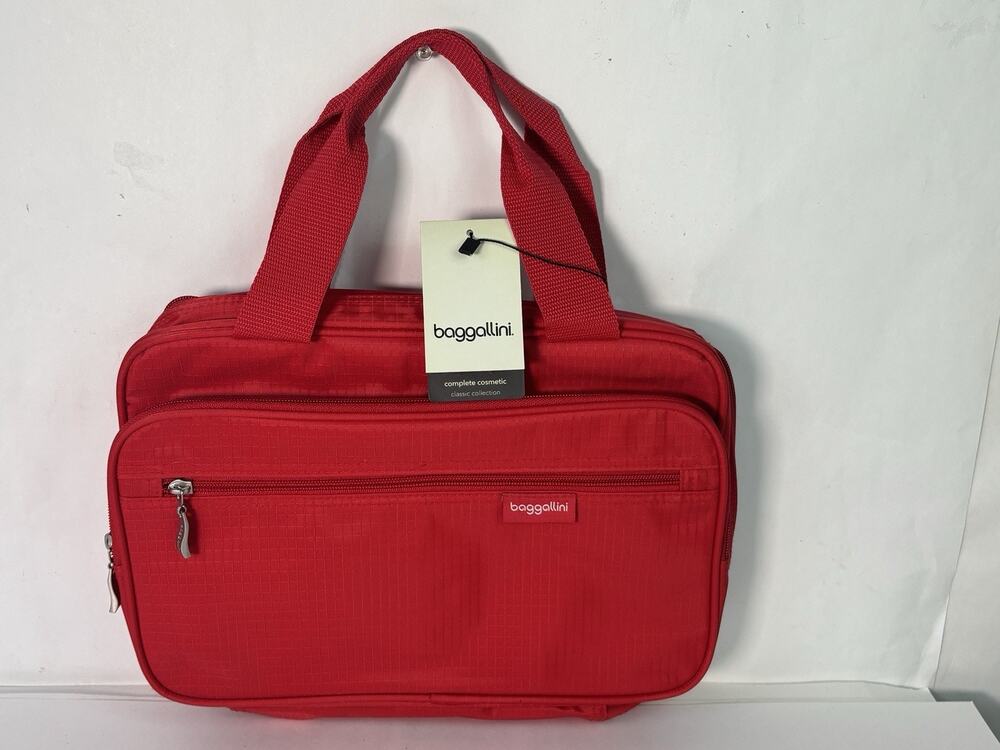 Baggallini Bag Toiletry Kit Red Hanging Cosmetic Travel Nylon NEW *READ*